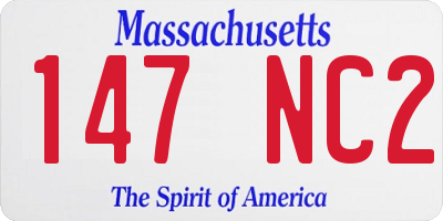 MA license plate 147NC2