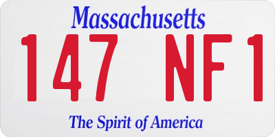 MA license plate 147NF1