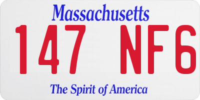 MA license plate 147NF6