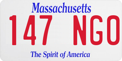 MA license plate 147NG0