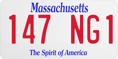 MA license plate 147NG1