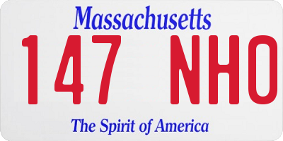 MA license plate 147NH0