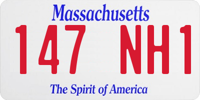 MA license plate 147NH1