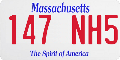 MA license plate 147NH5