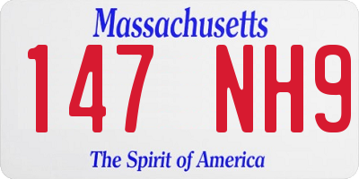 MA license plate 147NH9