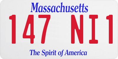 MA license plate 147NI1