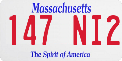 MA license plate 147NI2