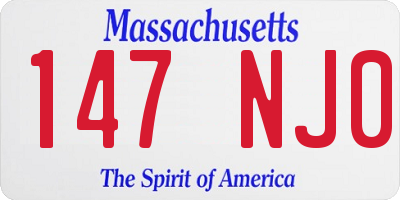 MA license plate 147NJ0