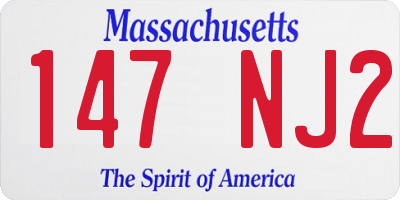 MA license plate 147NJ2