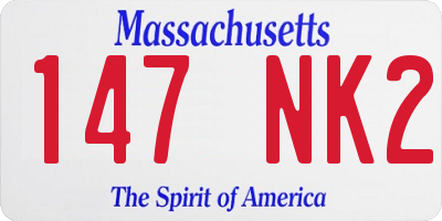 MA license plate 147NK2