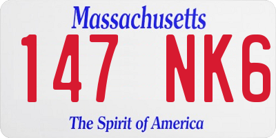 MA license plate 147NK6