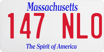 MA license plate 147NL0