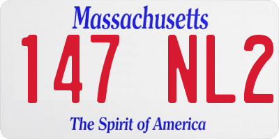 MA license plate 147NL2