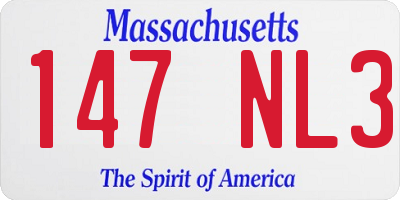 MA license plate 147NL3