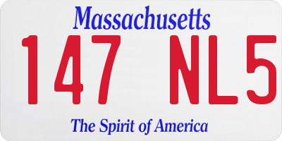 MA license plate 147NL5