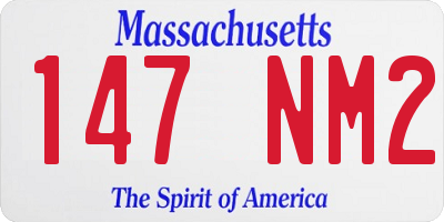 MA license plate 147NM2