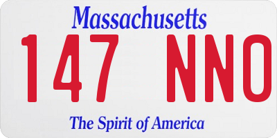MA license plate 147NN0