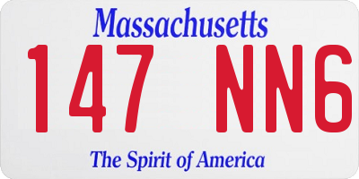 MA license plate 147NN6
