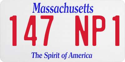 MA license plate 147NP1