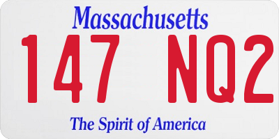 MA license plate 147NQ2