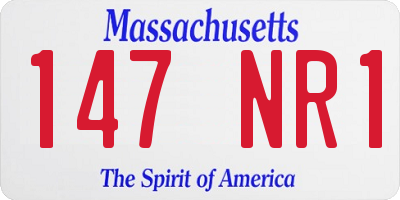 MA license plate 147NR1