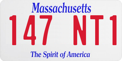 MA license plate 147NT1