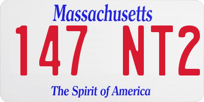 MA license plate 147NT2