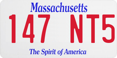 MA license plate 147NT5
