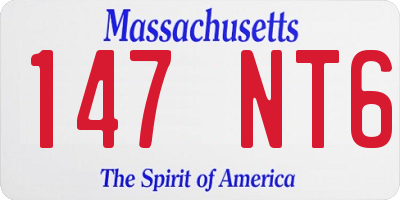 MA license plate 147NT6