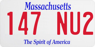 MA license plate 147NU2