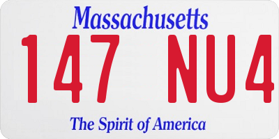 MA license plate 147NU4
