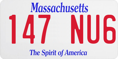 MA license plate 147NU6