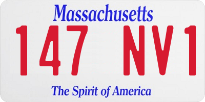 MA license plate 147NV1