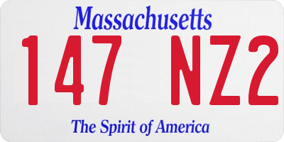 MA license plate 147NZ2