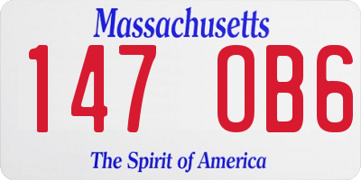 MA license plate 147OB6