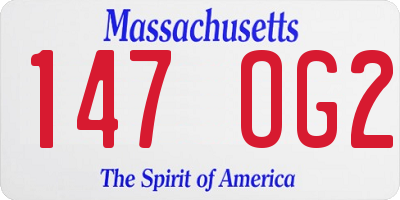 MA license plate 147OG2