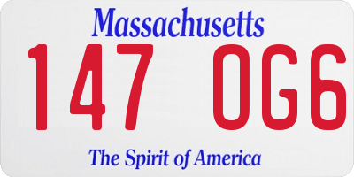 MA license plate 147OG6