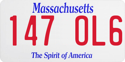 MA license plate 147OL6