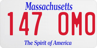 MA license plate 147OM0