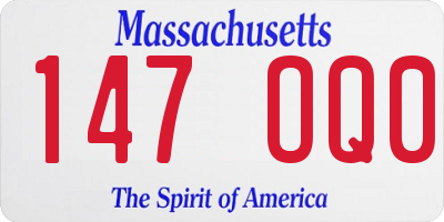 MA license plate 147OQ0