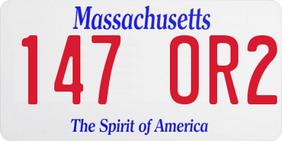 MA license plate 147OR2
