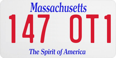 MA license plate 147OT1