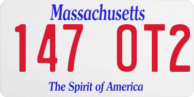 MA license plate 147OT2