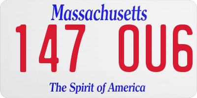 MA license plate 147OU6