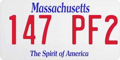 MA license plate 147PF2
