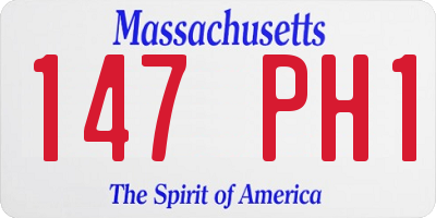 MA license plate 147PH1