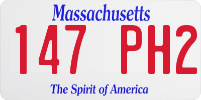 MA license plate 147PH2