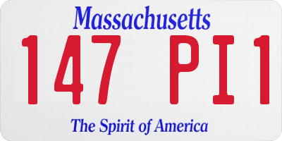 MA license plate 147PI1
