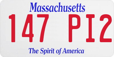 MA license plate 147PI2