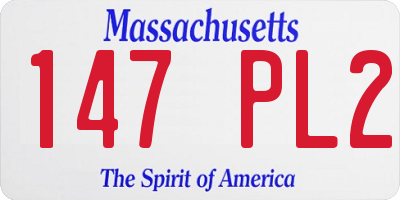 MA license plate 147PL2